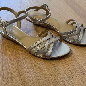 Talbots Women's Metallic Strappy Sandals